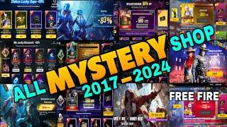 FREE FIRE ALL MYSTERY SHOP || ALL MYSTERY SHOP 2017 TO 2024 || ALL MYSTERY SHOP IN FREE FIRE