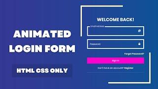 Level Up Your Login Form With CSS Animations | Animated Login Form HTML CSS