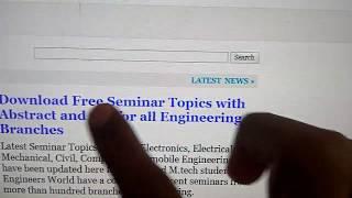 Latest Engineering Seminar Topics 2020 | Engineers World Online Seminar Topics 2020