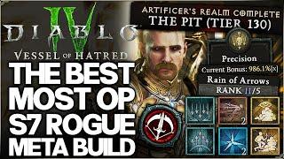 Diablo 4 - New Best 200 BILLION DPS Rogue Build in Game - OP Meta Season 7 Rain of Arrows Guide!