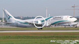 Boeing 737-400 - Tailwind Airlines TC-TLD - landing at Munich Airport