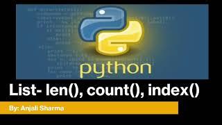 5. len(), count() & index() functions in List | Python Lectures |