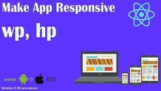 Make App Responsive through wp, hp in react native by TechWithYasir