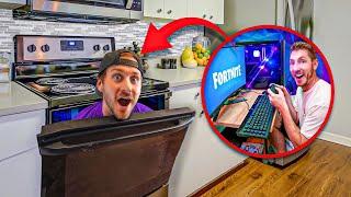 Secret Hidden Oven Entrance to Epic GAMING FORT!