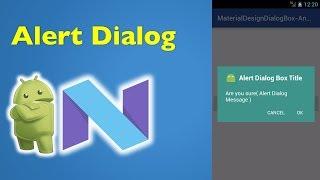 27 Android Material Design- Alert Dialog Box in Android 1