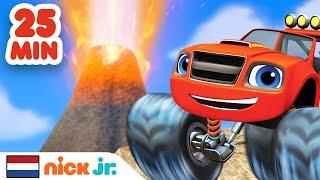 Blaze en de Monsterwielen | Blaze & de Monstermachine vuur & lava reddingen! | Nick Jr. Nederlands