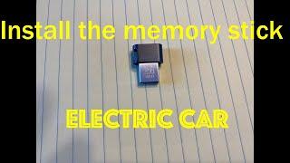 Installing the memory stick in the 2021 Tesla model S