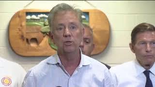 Gov. Lamont speaks in Oxford following Sunday storm damage