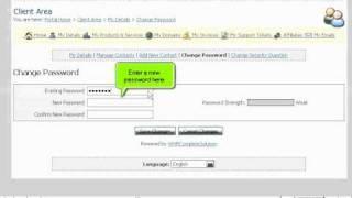 How to change your password in WHMCS - WHMCS Tutorial presented by KVCHosting.com