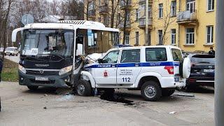 ДТП с автобусом и полицией