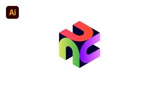 3D Isometric Logo Design | Adobe Illustrator Logo Tutorial