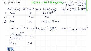 Molar Solubility of BaCrO4 (Part B)