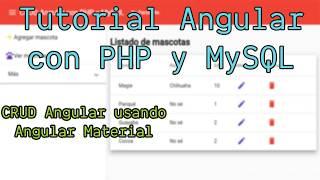 Angular con MySQL y PHP - Tutorial