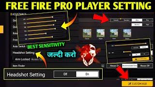 Free Fire New Control Setting After Update |Pro Player Setting Free Fire| Headshot setting free fire