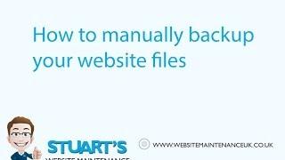 How to manually backup your website files using FTP (Filezilla)