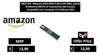 VBESTLIFE - Memoria RAM DDR2 4 GB da 667 MHz, Scheda di