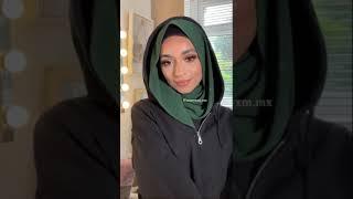 Hijab tutorial for wearing a hoodie  #hijabi #hijabtutorial #hijabstyle #modesty #tiktokhijab