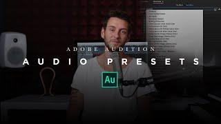 HOW TO: Install, Save & Apply Audio Presets in ADOBE AUDITION