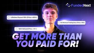 Get 95% Lifetime Payout with No Minimum Trading Days | FundedNext Explained