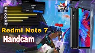 Redmi Note 7 Free Fire Gameplay And Handcam Short Video With Complete Setting ️