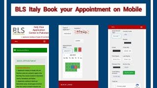 BLS Italy | Book your Appointment on Mobile Phone | Complete Steps 