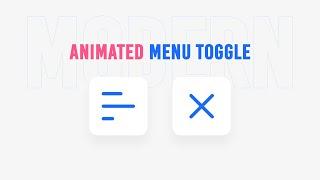 Modern Animated Menu Toggle Button using Html CSS & Javascript