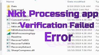 Nkit Processing app Verification Failed Error