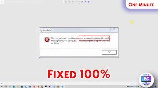 how to FIX api-ms-win-crt-runtime-l1-1-0.dll is missing. windows 10/11 | Hindi