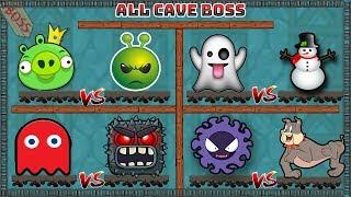 (  ALL CAVE BOSS  )  RED BALL 4 \ PART 2 / Storms of Bosses Fights (ios/android)