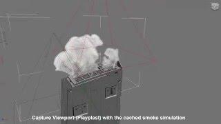 Softimage XSI Smoke Fluid Simulation 10.12.2015