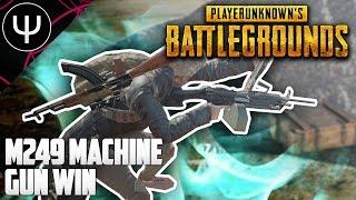 PLAYERUNKNOWN'S BATTLEGROUNDS — M249 Machine Gun Win Gameplay!