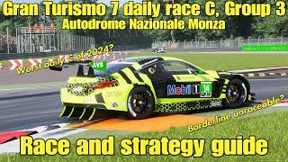 Gran Turismo 7 daily race C race and strategy guide...Group 3 - Autodrome Nazionale Monza