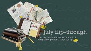 July flip-through | Hobonichi and personal rings | Planners and journals