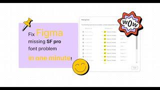 Fix Figma missing SF pro font problem in one minute!