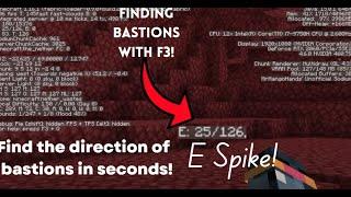 How to find bastions with F3 easily! ( E-Ray ) | 1.16+