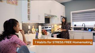 7 Habits for STRESS FREE Homemaking | Productive Day in a life of Indian Homemaker