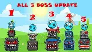 All 5 BOSS battles with Blue Soccer Ball in Red Ball 4 Update