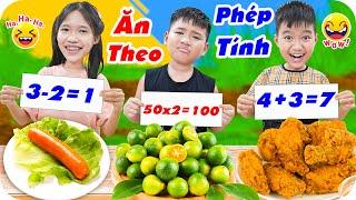 Thử Thách Đồ Ăn Theo Phép Tính Cộng Trừ Nhân Chia  Minh Khoa TV