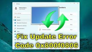 How to Fix Update Error Code 0x800f0806 on Windows 11 [Guide]