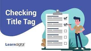 How to check The Title Tag in website | Checking Title tags