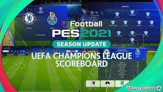 PES 2021 New UEFA Champions League Scoreboard by Spursfan18