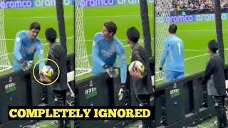 Thibaut Courtois completely got ignored by ball boy during Real Madrid vs Pachuca match