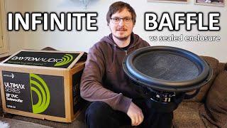 Sealed vs Infinite Baffle Test with Dayton Audio Ultimax UM18-22 18" Subwoofer