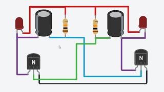 led flip flop circuit using BC547 Transistors