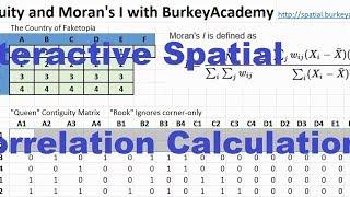 Spatial Correlation (Moran's I) and Contiguity