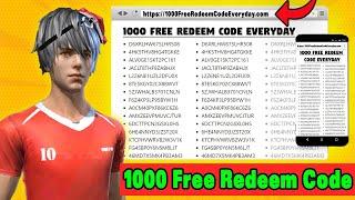 I Got Free 1000 Redeem Code in 5 Minutes||  Free Redeem Code Website Revealed 