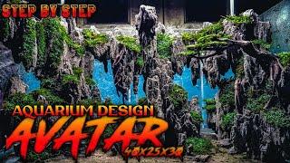 #020 Step By Step Membuat AQUASCAPE TEMA AVATAR untuk pemula | ukuran 40X25X30