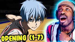 BEST SPORTS OPENINGS?!?! First Time Reacting to Kokoro No Basket All Openings (1-7)