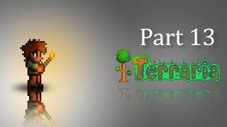 Terraria Let's Play Part 13 - Crafting The DEATHBRINGER Pickaxe & Exploring The Meteorite!!!!