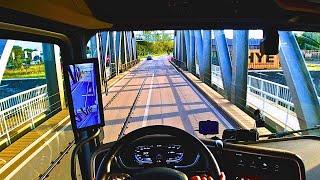 POV real driving by Truck DAF XG across Europe like in ETS2 but in real life real driving